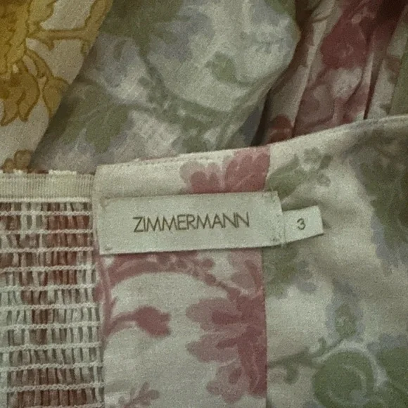 Zimmermann Multicolor Off-Shoulder Mini Dress 3 - Picture 10 of 11